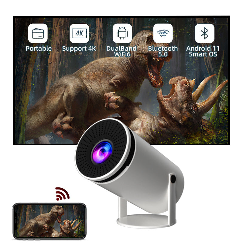 Kit complet mini projecteur HY300 WiFi connexion smartphone - projection 4K portable