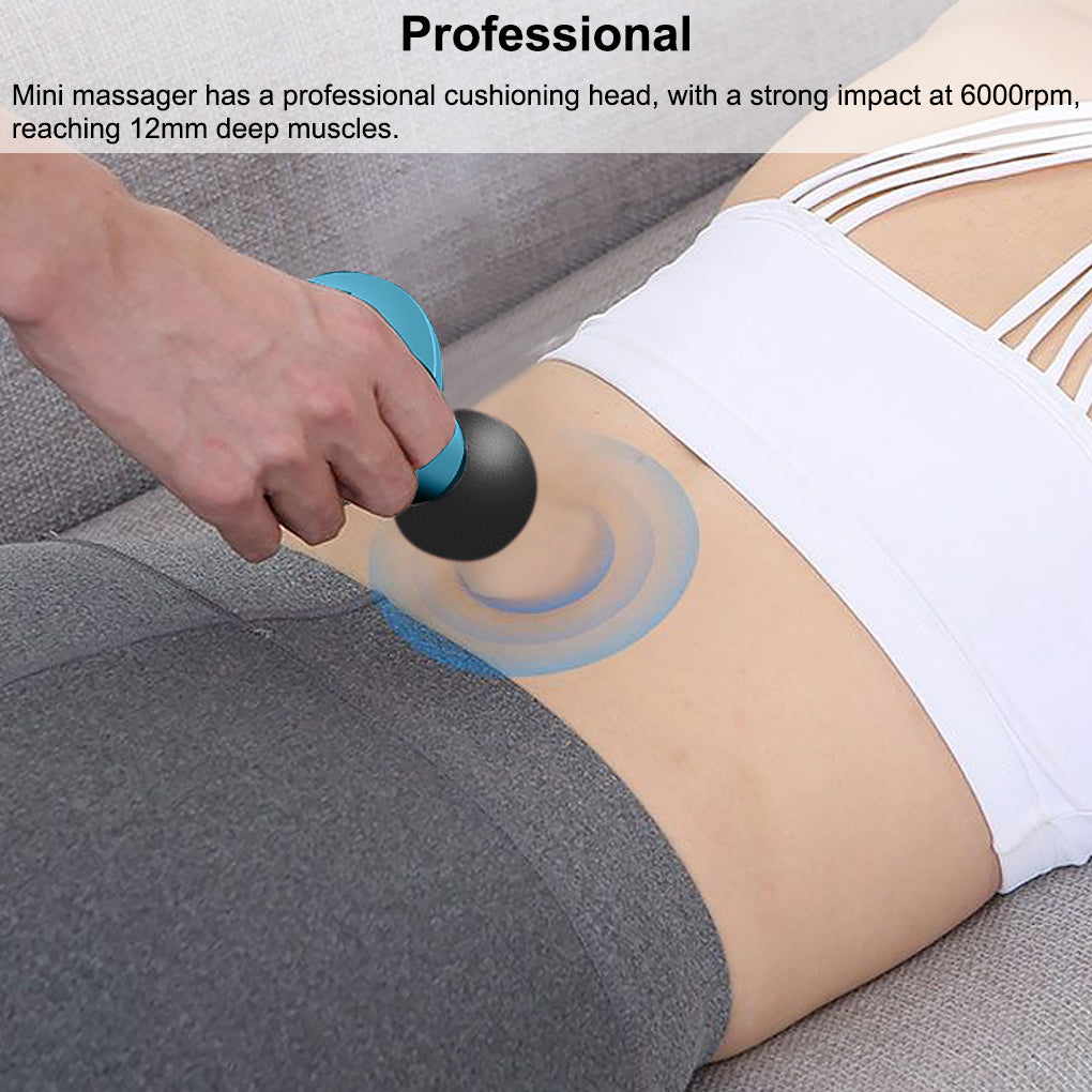 Kit complet mini massage gun 4 tetes 6 vitesses - massage profond relaxation