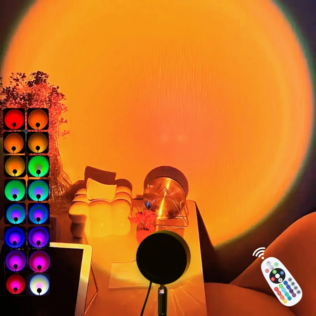 Lampe sunset LED coucher de soleil USB - ambiance photo Instagram CozyPulse